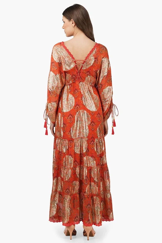 Dresses Omnia Tiered Maxi Dress 8211 America and Beyond Women