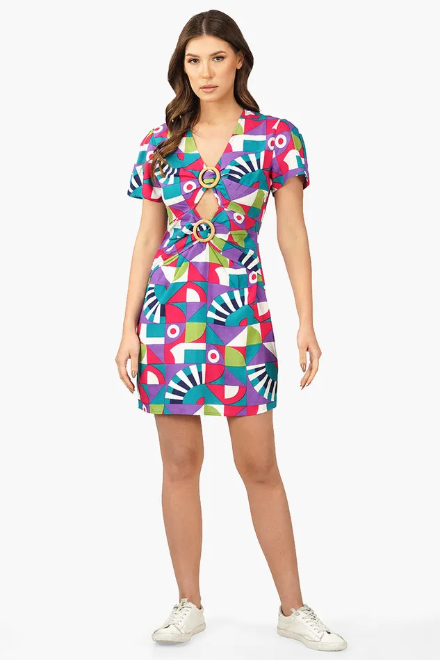 Dresses Women America and Beyond Geo Toucan Viscose Mini Dress
