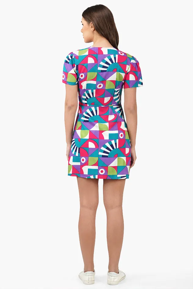 Dresses Women America and Beyond Geo Toucan Viscose Mini Dress