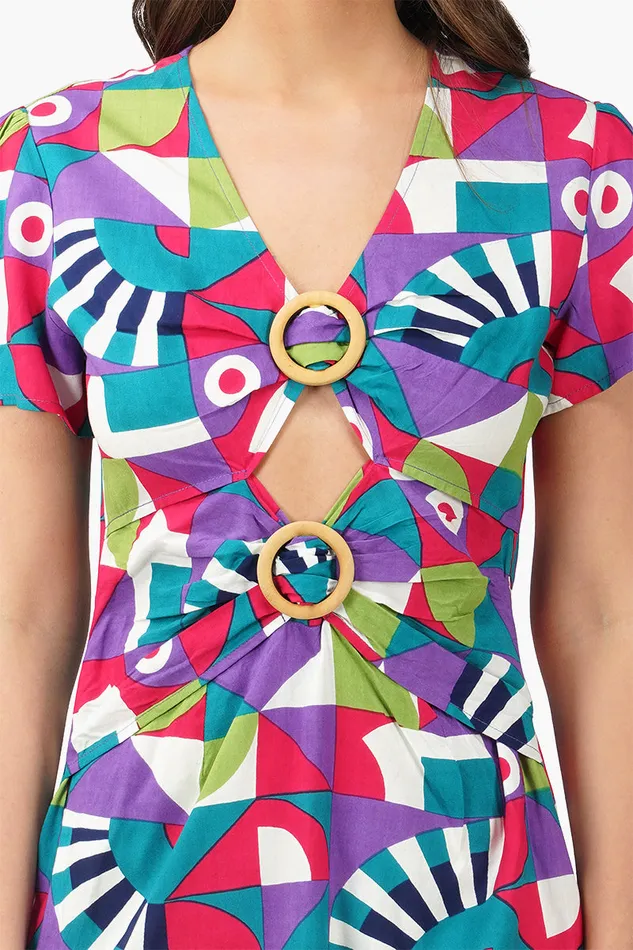 Dresses Women America and Beyond Geo Toucan Viscose Mini Dress