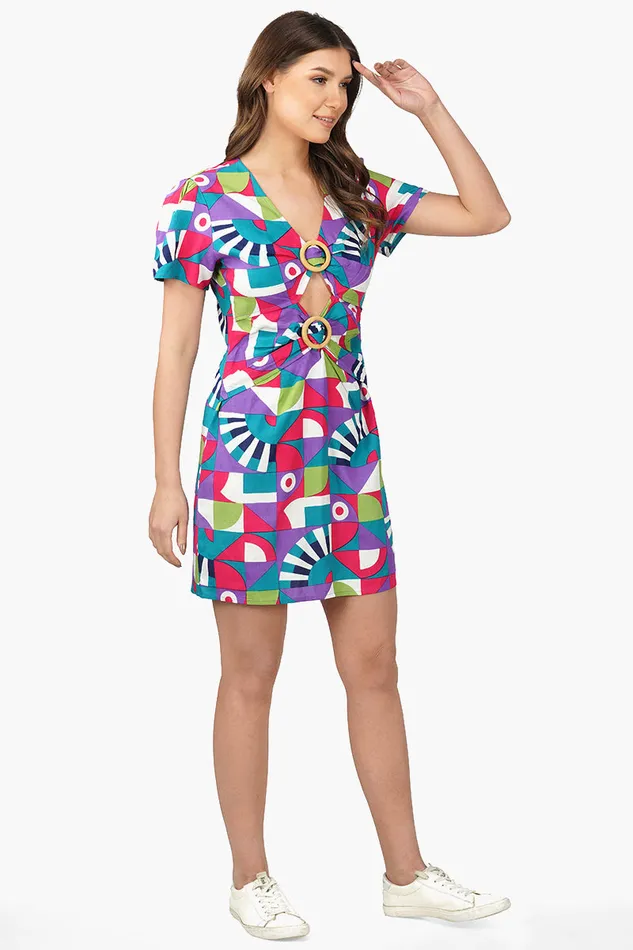 Dresses Women America and Beyond Geo Toucan Viscose Mini Dress