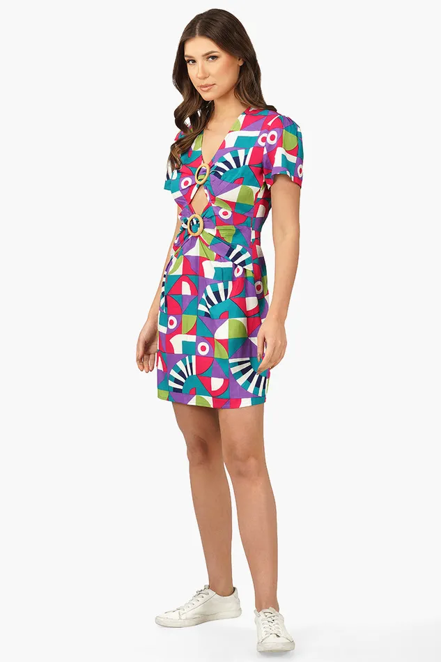 Dresses Women America and Beyond Geo Toucan Viscose Mini Dress