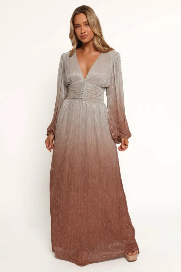 Dresses Women Petal and Pup Jovie Maxi Dress Starlight Bronze