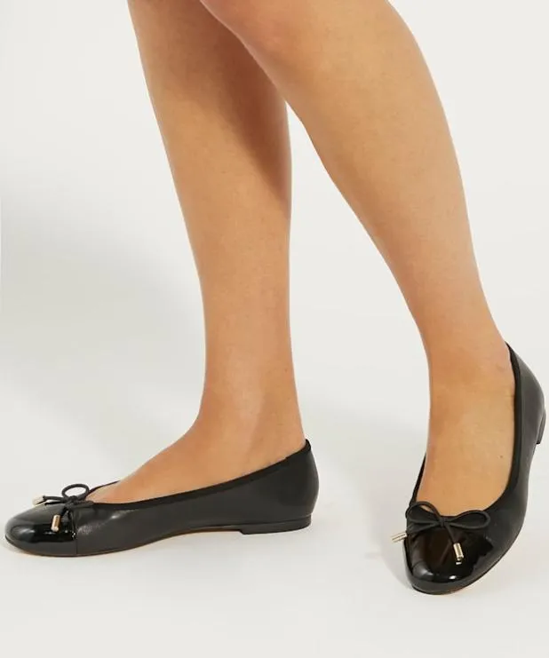 Dune London Ballet Pumps Women Toe Cap Ballet Pump Black