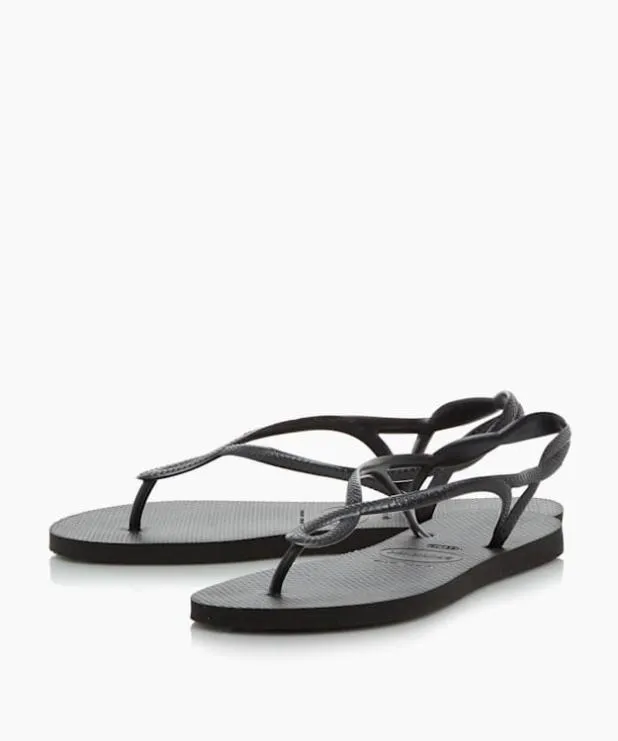 Dune London Black Sandals Women Looped Strap Toe Post Sandals Black