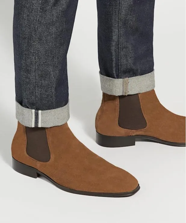 Dune London Brown Boots Men Chelsea Boots Brown