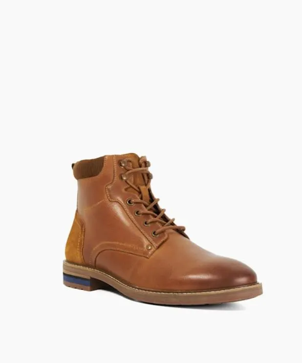 Dune London Brown Boots Men Lace Up Hiker Boot Brown