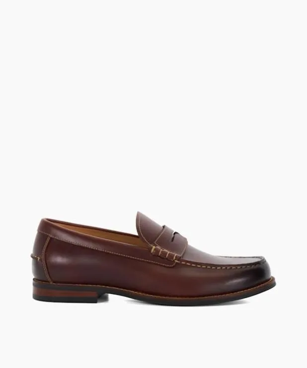 Dune London Brown Shoes Men PennyTrim Loafers Brown