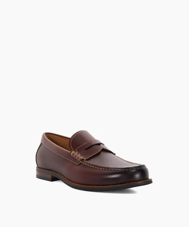 Dune London Brown Shoes Men PennyTrim Loafers Brown