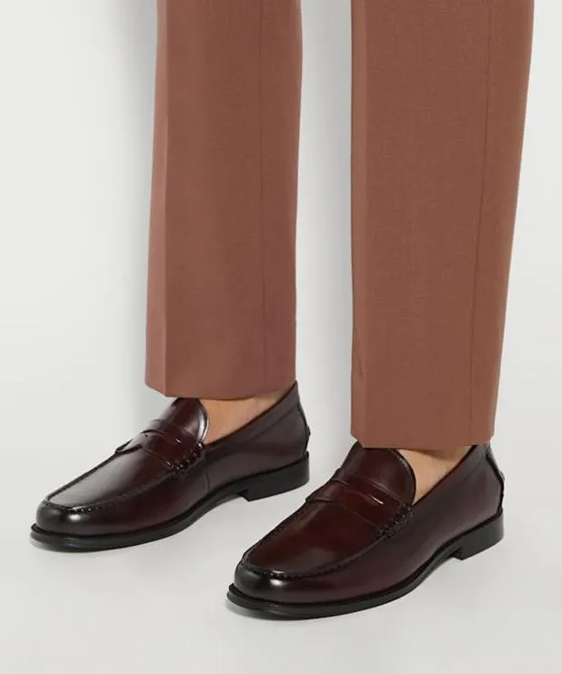 Dune London Brown Shoes Men PennyTrim Loafers Brown
