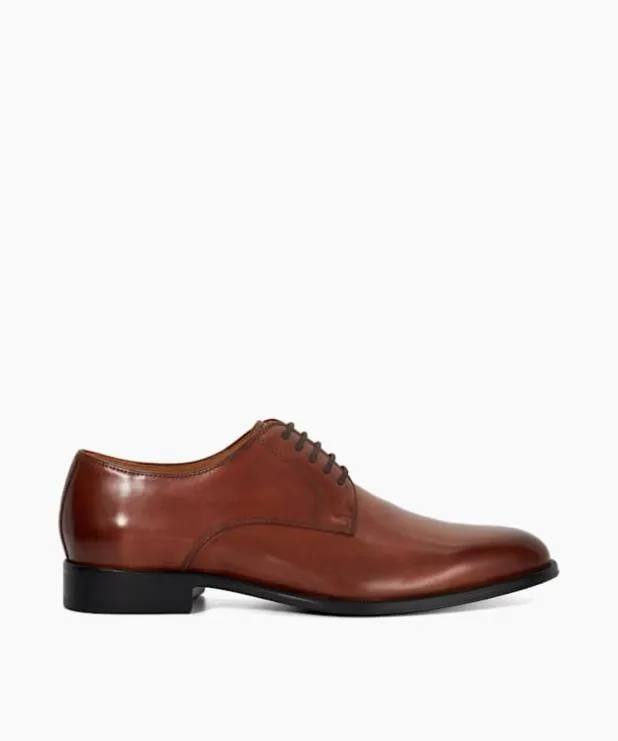 Dune London Brown Shoes Men Premium Leather Derby Shoes Brown