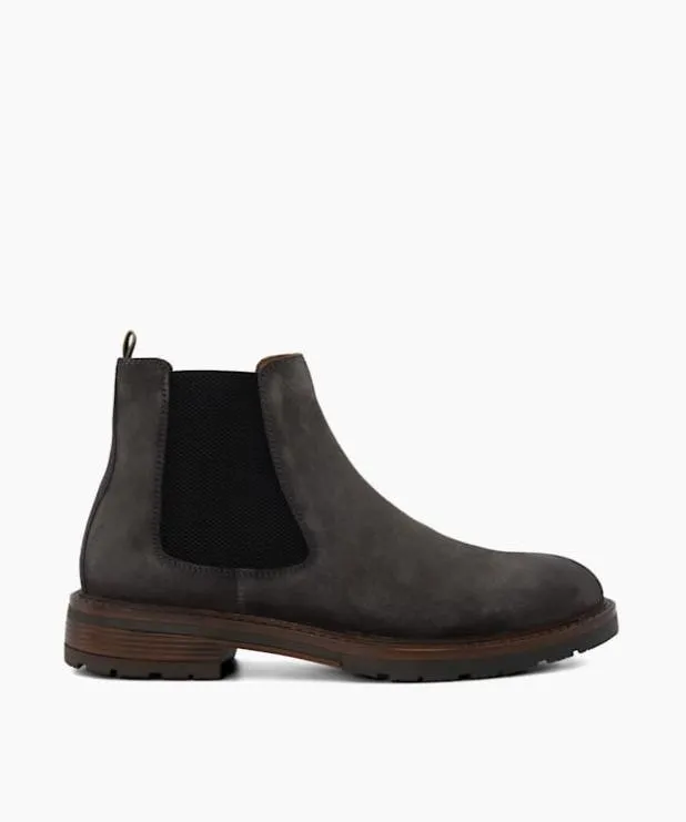 Dune London Chelsea Boots Men Suede Casual Chelsea Boots Grey