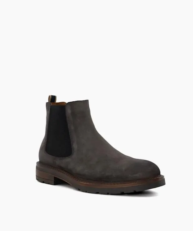 Dune London Chelsea Boots Men Suede Casual Chelsea Boots Grey