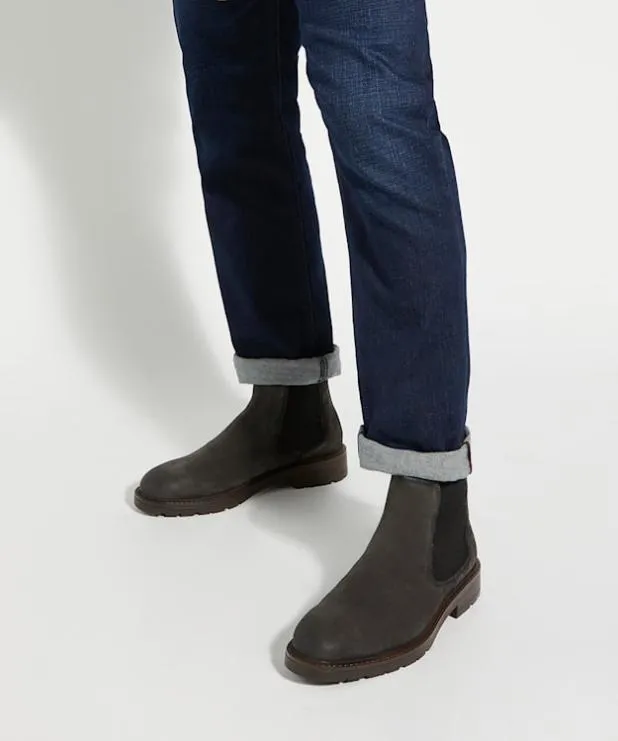 Dune London Chelsea Boots Men Suede Casual Chelsea Boots Grey