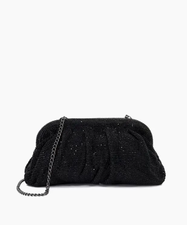 Dune London Clutch Bags Women Embellished Mesh Clutch Bag Black
