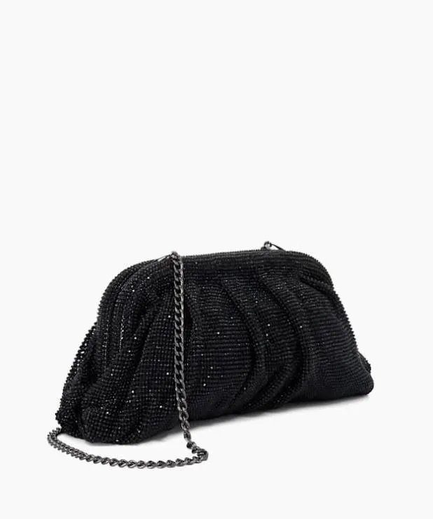 Dune London Clutch Bags Women Embellished Mesh Clutch Bag Black