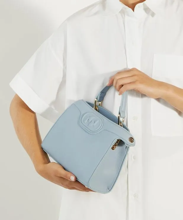Dune London Crossbody Bags Women Embossed Logo Tote Bag Blue