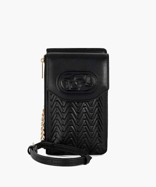 Dune London Crossbody Bags Women Zip Phone Pouch Black