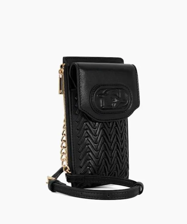 Dune London Crossbody Bags Women Zip Phone Pouch Black