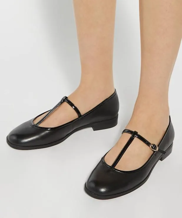Dune London Flat Shoes Women Casual TBar Ballet Flats Black