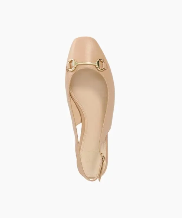 Dune London Flat Shoes Women Square Toe Slingback Ballet Flats Pink