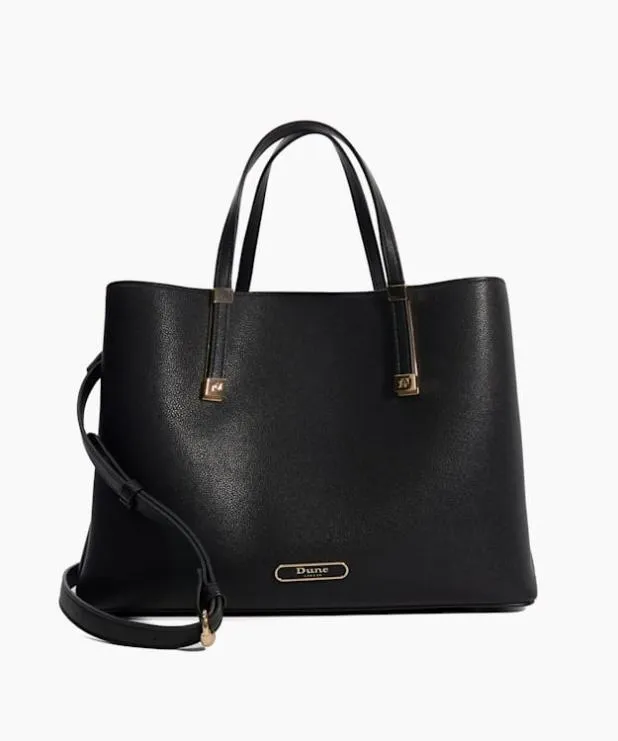 Dune London Handbags Women Branded Hardware Tote Bag Black