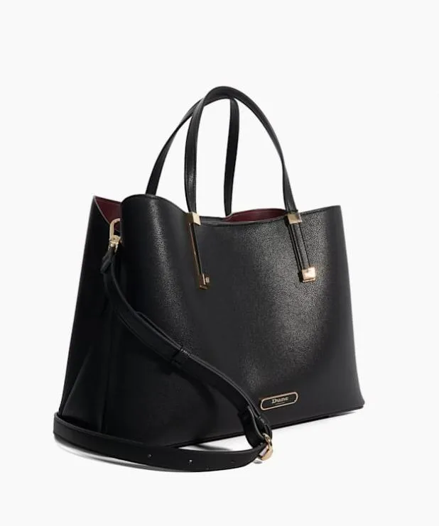 Dune London Handbags Women Branded Hardware Tote Bag Black