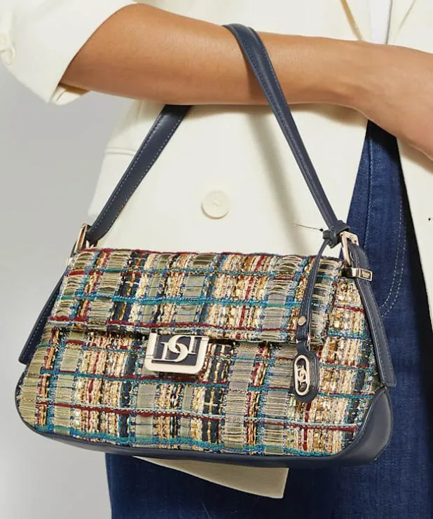 Dune London Handbags Women Textured Tweed Shoulder Bag Multi Fabric