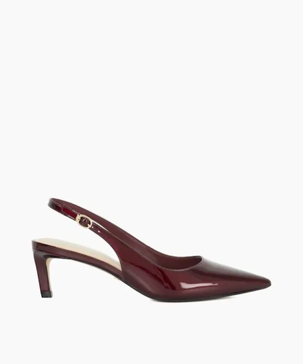 Dune London Heels Women Pointed Toe Kitten Heel Court Shoes Red