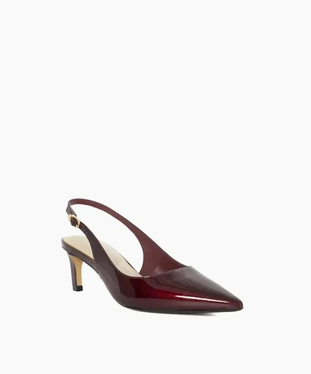 Dune London Heels Women Pointed Toe Kitten Heel Court Shoes Red