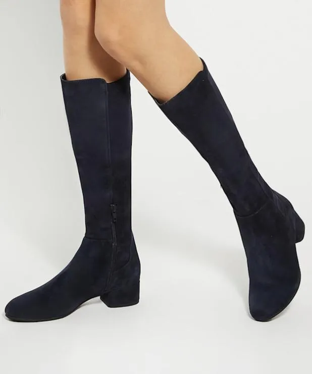Dune London Knee High Boots Women Stretch KneeHigh Boots Blue