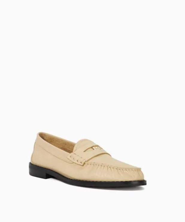 Dune London Loafers Women Coin Penny Trim Loafers Yellow