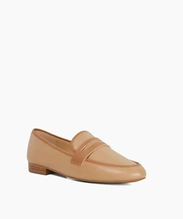 Dune London Loafers Women Leather Penny Loafers Brown