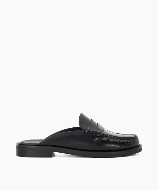 Dune London Loafers Women Snaffle Trim Backless Loafers Black