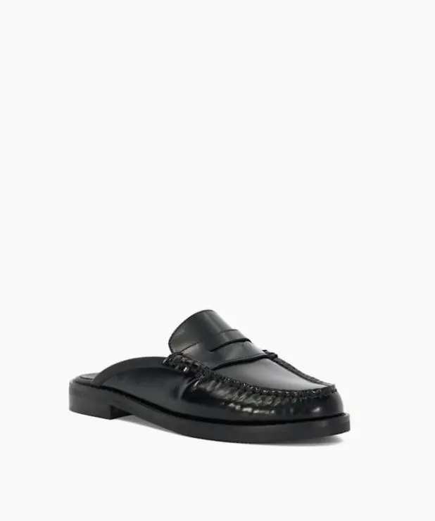 Dune London Loafers Women Snaffle Trim Backless Loafers Black