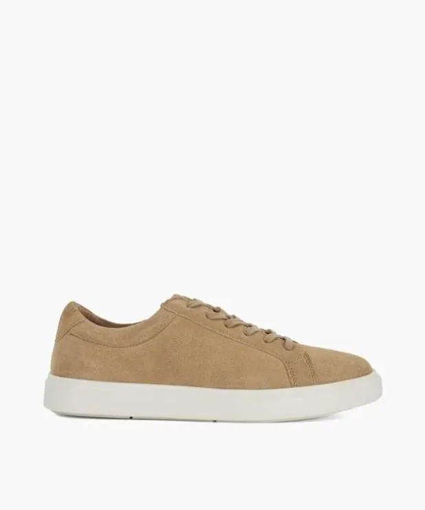Dune London Trainers Men Suede Lace Up Shoes Neutral