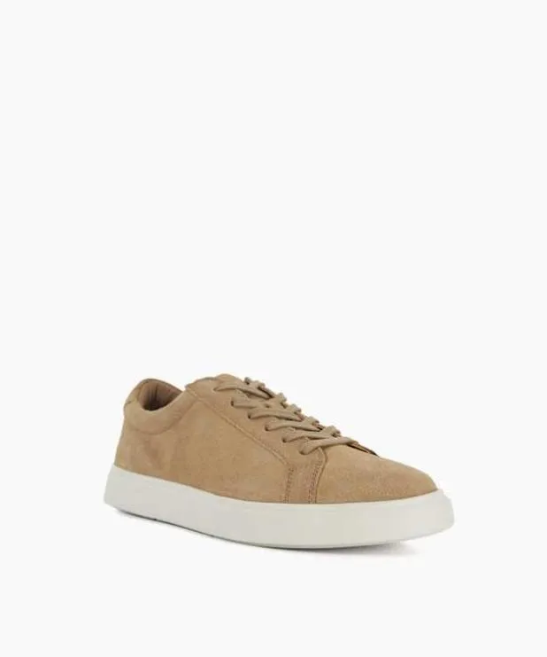 Dune London Trainers Men Suede Lace Up Shoes Neutral