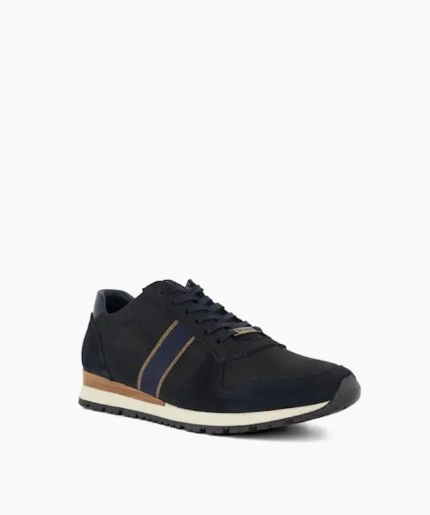 Dune London Trainers Men Wide Fit Lace Up Runner Blue