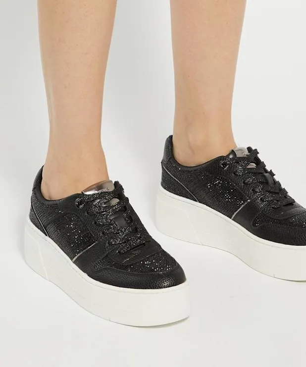 Dune London Trainers Women Lace Up Chunky Flatform Trainers Black
