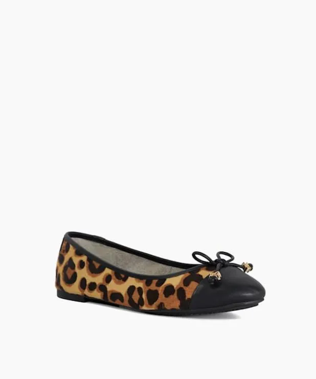 Dune London Wide Fit Shoes Women Wide Fit CharmDetail Ballet Shoes Animal