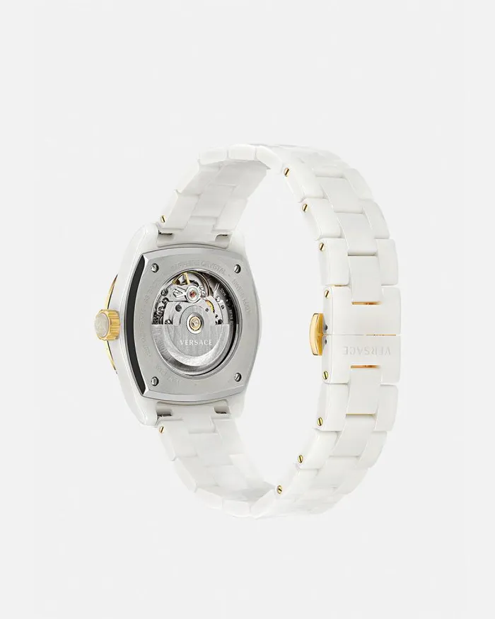 DV One Automatic Diamond Watch White Women Versace Watches