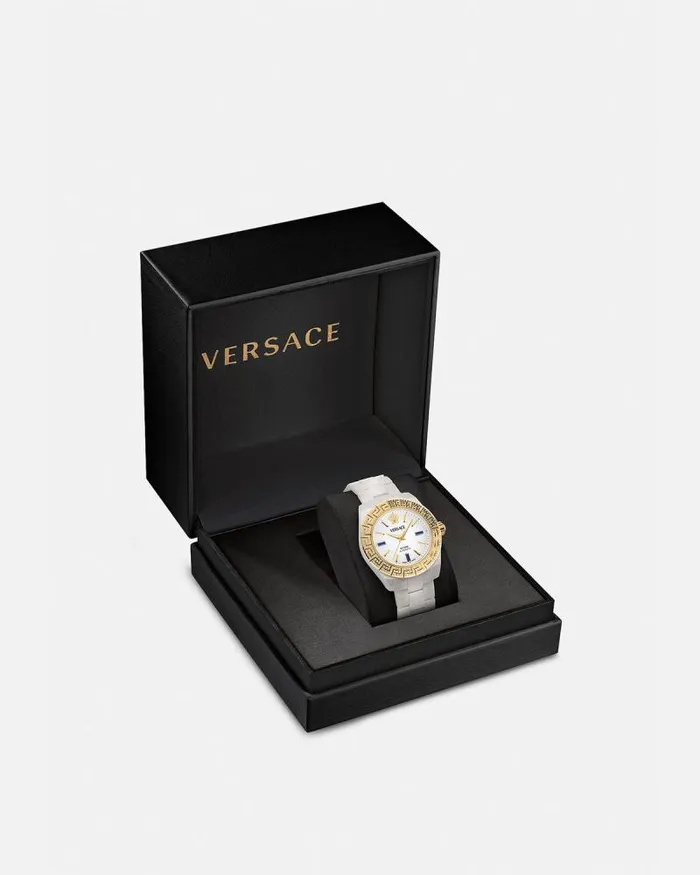 DV One Automatic Diamond Watch White Women Versace Watches