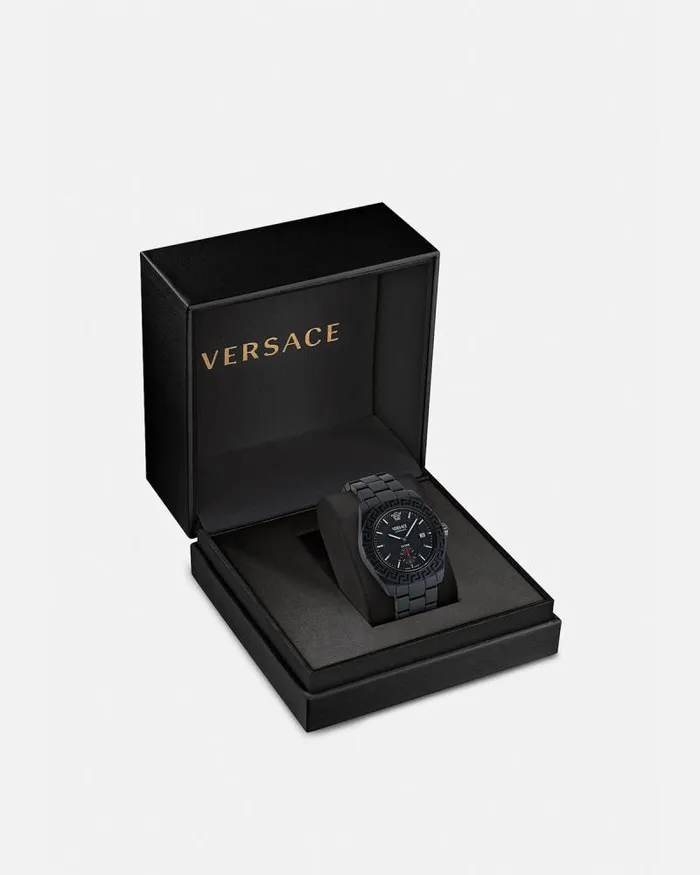 DV One Automatic Watch Black Men Versace Watches