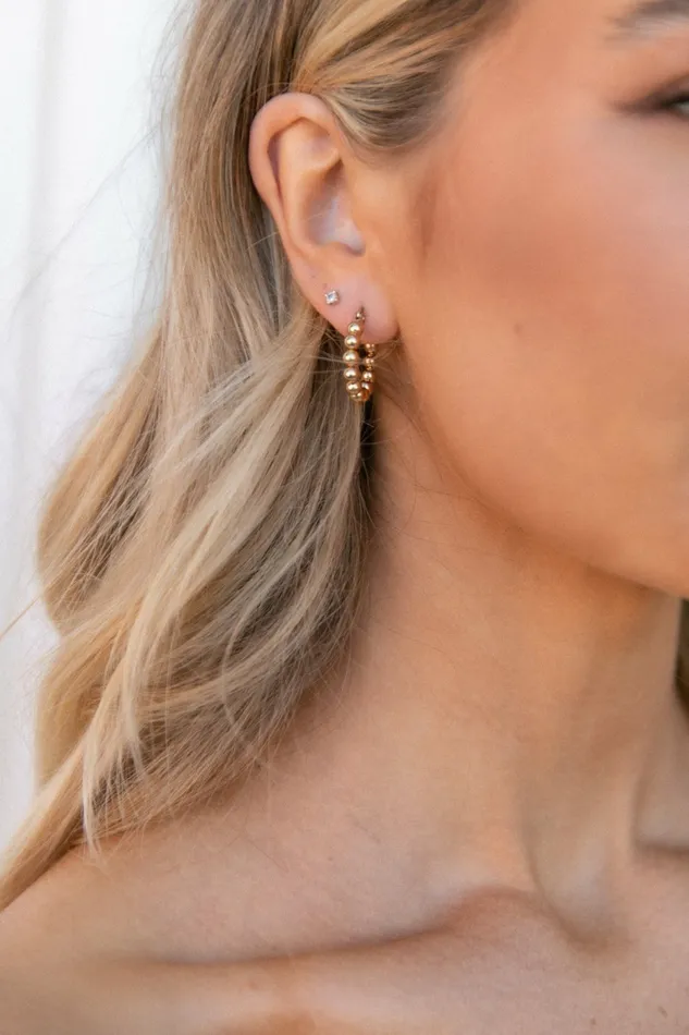 Earrings Chloe Hoop Earrings Gold Petal and Pup Women