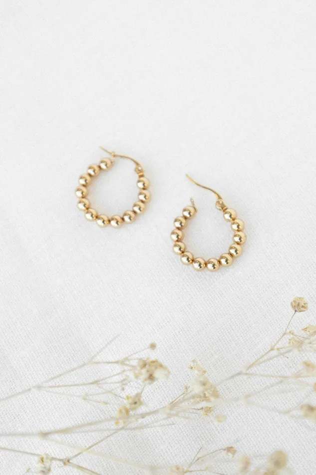 Earrings Chloe Hoop Earrings Gold Petal and Pup Women