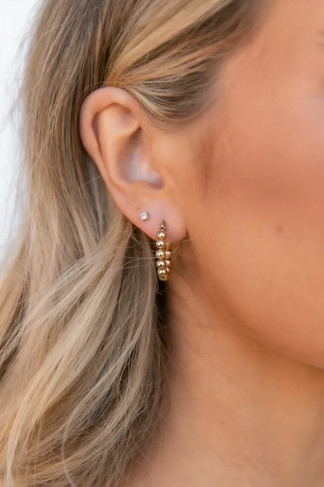 Earrings Chloe Hoop Earrings Gold Petal and Pup Women