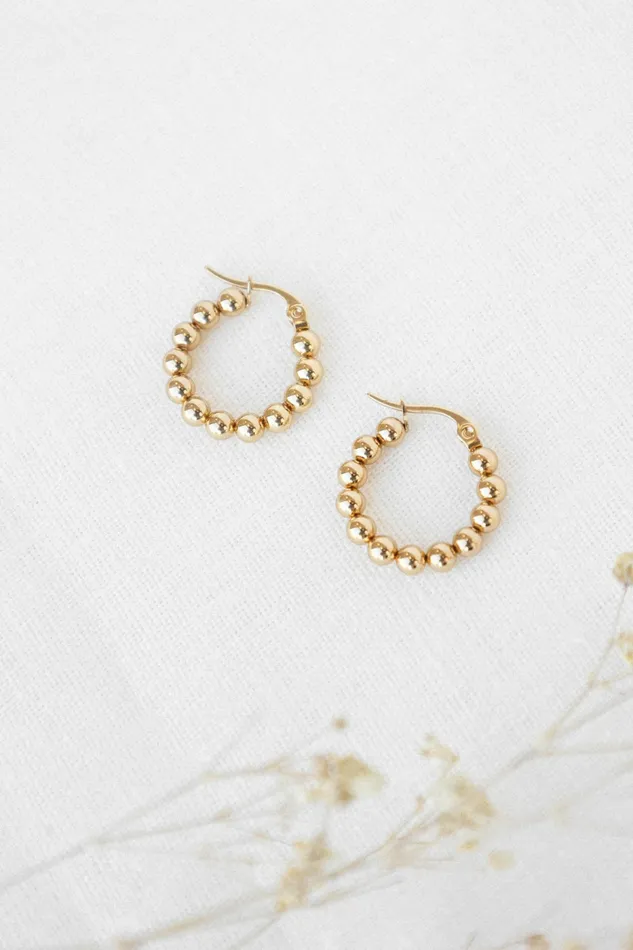Earrings Chloe Hoop Earrings Gold Petal and Pup Women