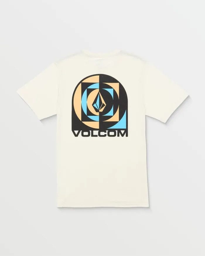 Echo Chamber Short Sleeve Tee 8211 Off White Heather Mens Volcom TShirts and Tanks