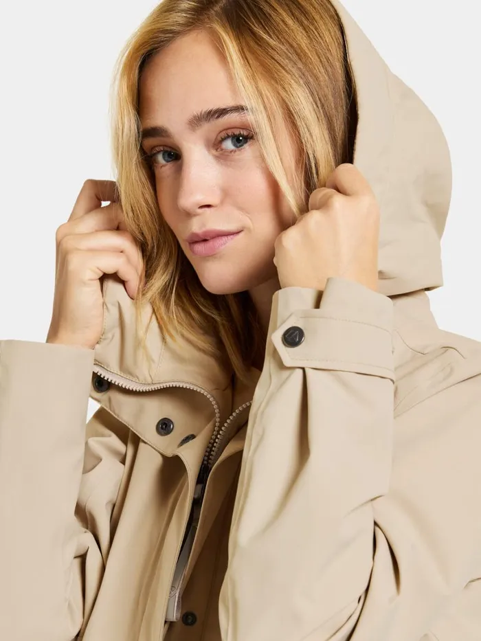 Edith Parka Clay Beige Women Didriksons Spring Jackets