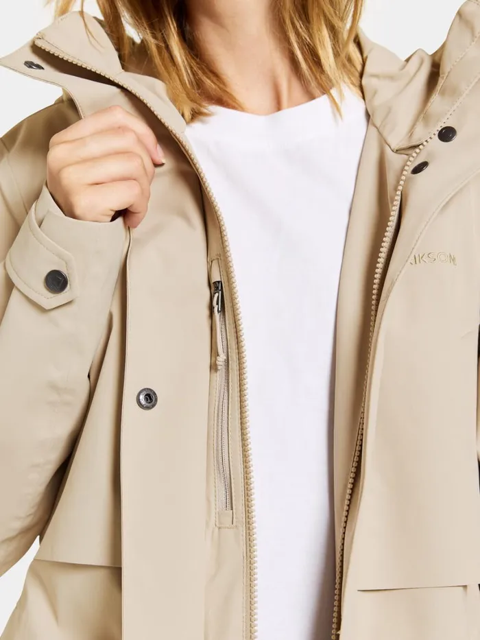 Edith Parka Clay Beige Women Didriksons Spring Jackets